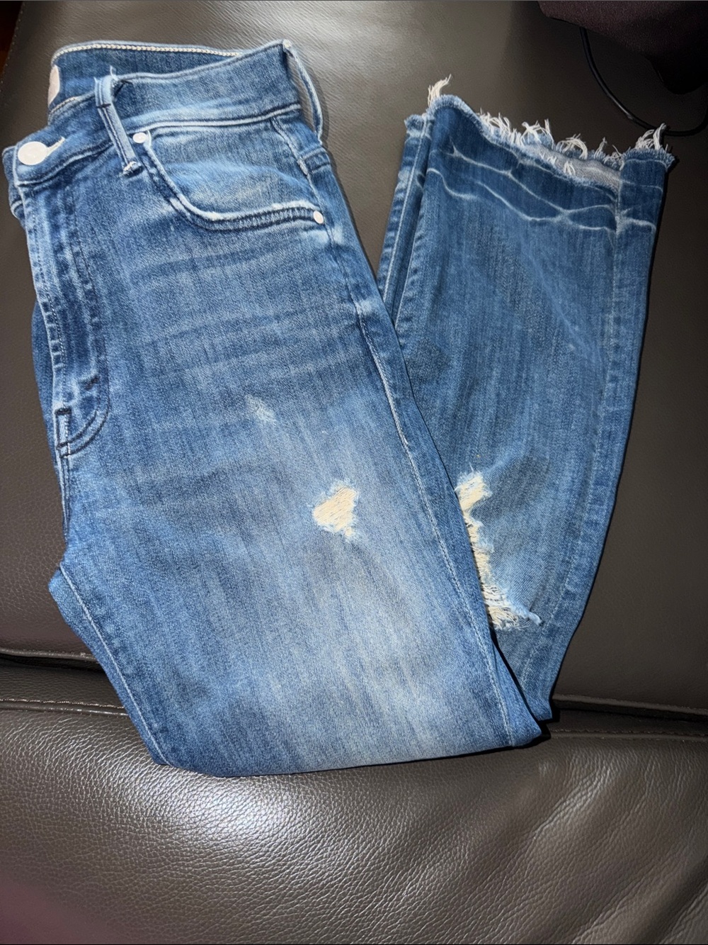 Mother Insider Crop Step Fray Denim